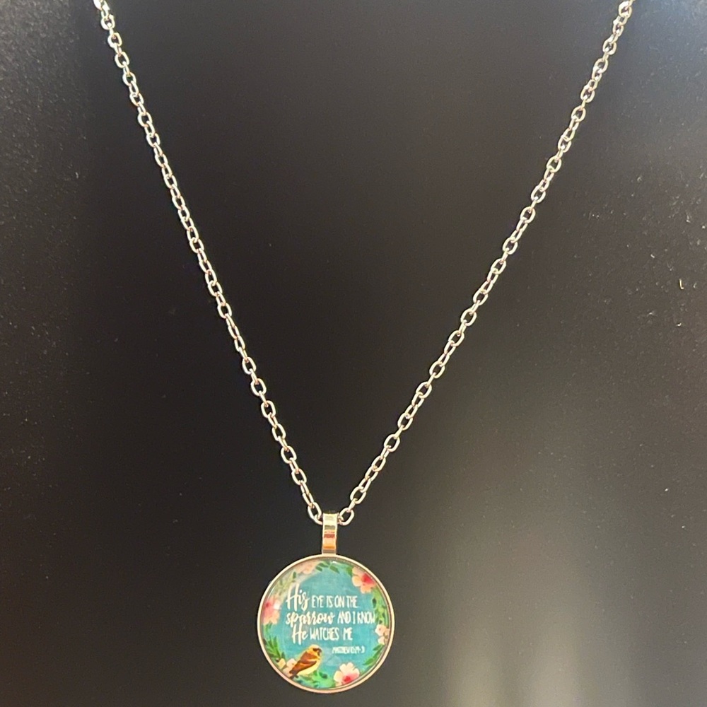 Inspirational Sparrow Pendant Necklace - Picture 3 of 6
